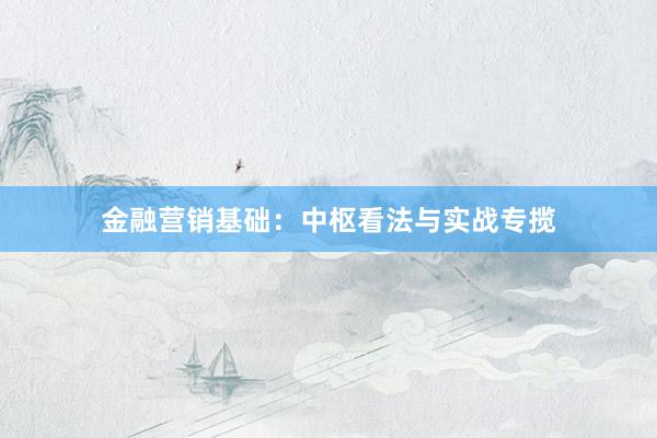 金融营销基础：中枢看法与实战专揽